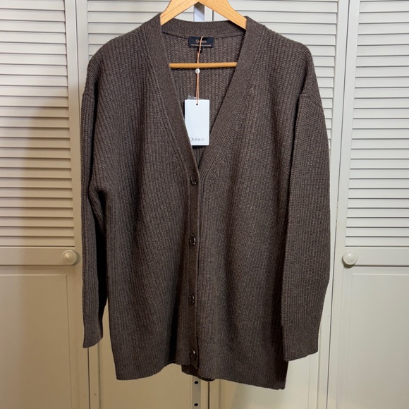 NWT Quince Mongolian Cashmere Fisherman Boxy Cardigan Sweater Small - Picture 6 of 16